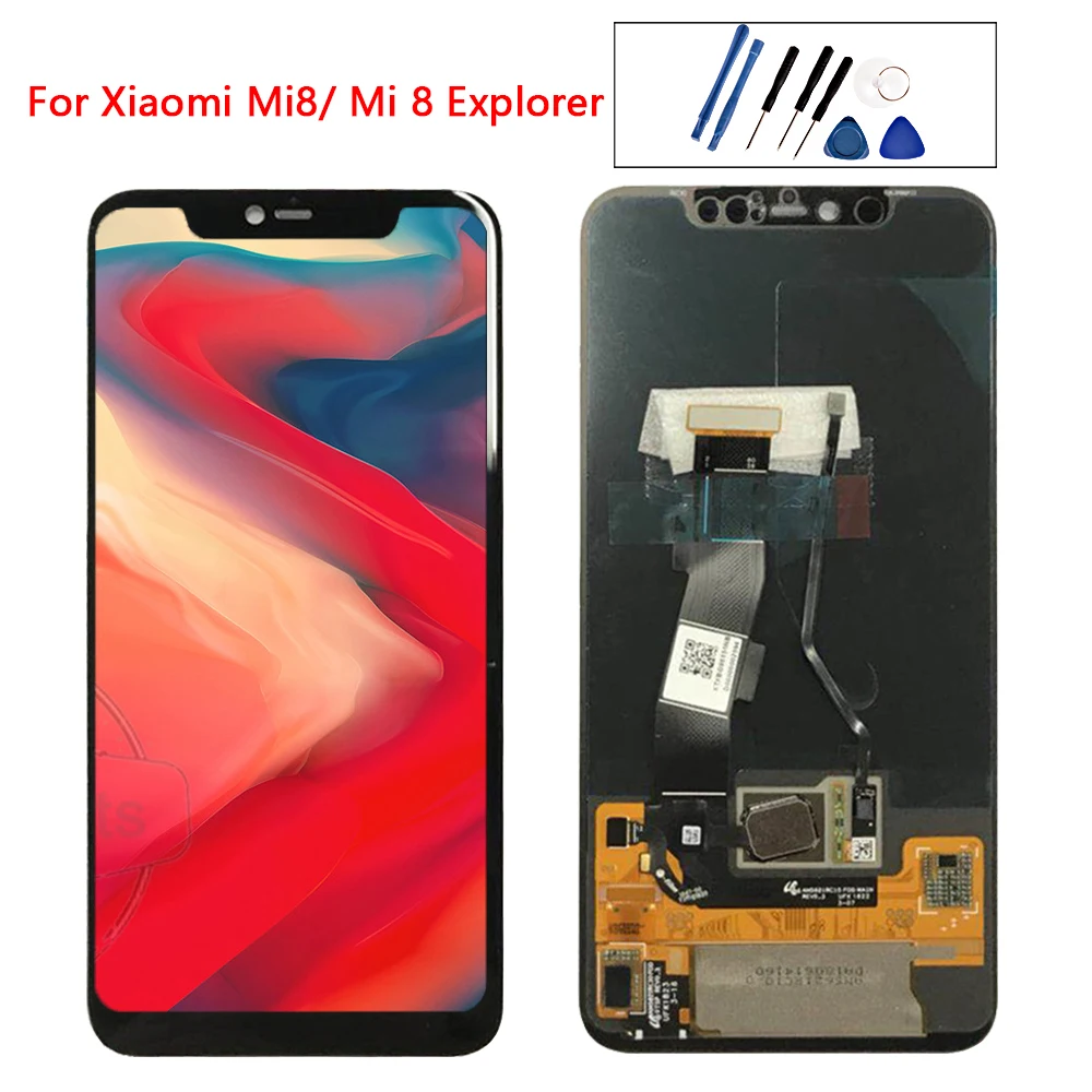 Супер Amoled ЖК экран для Xiaomi 8 mi mi8 Explorer дисплей дигитайзер сенсорный с рамкой