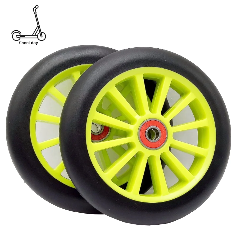 6PCS Inline Roller Skates Wheels 125mm High elasticity PU Hardness 87A With 608 ABEC-11 Bearings