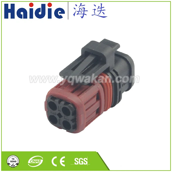 Free shipping 5sets 4pin Auto Electri plug harness wire Injector nozzle injector wiring plastic connector 1337352-1 | Обустройство