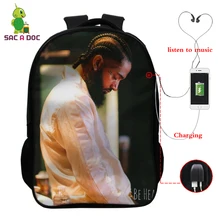 16 дюймов рюкзак Nipsey Hussle подростковые школьные сумки для девочек и мальчиков рюкзак usb зарядка через плечо сумка на молнии сумка для ноутбука дорожная сумка