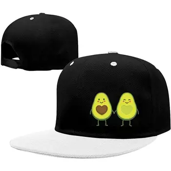 

Cute Avocado Baseball Cap Classic Fashion Contrast Hip Hop Baseball Hats for Women Men White