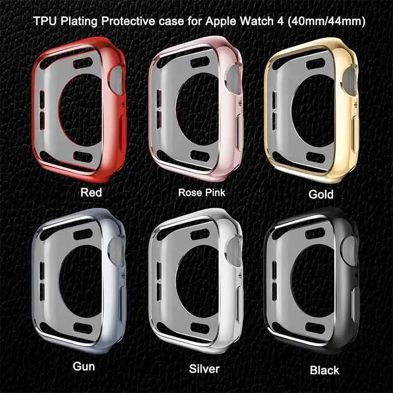 Часы чехол для apple Watch 4 40 мм 44 покрытие из ТПУ защитные кейсы-оболочки для наручных часов iwatch серии 4 аксессуары для часов
