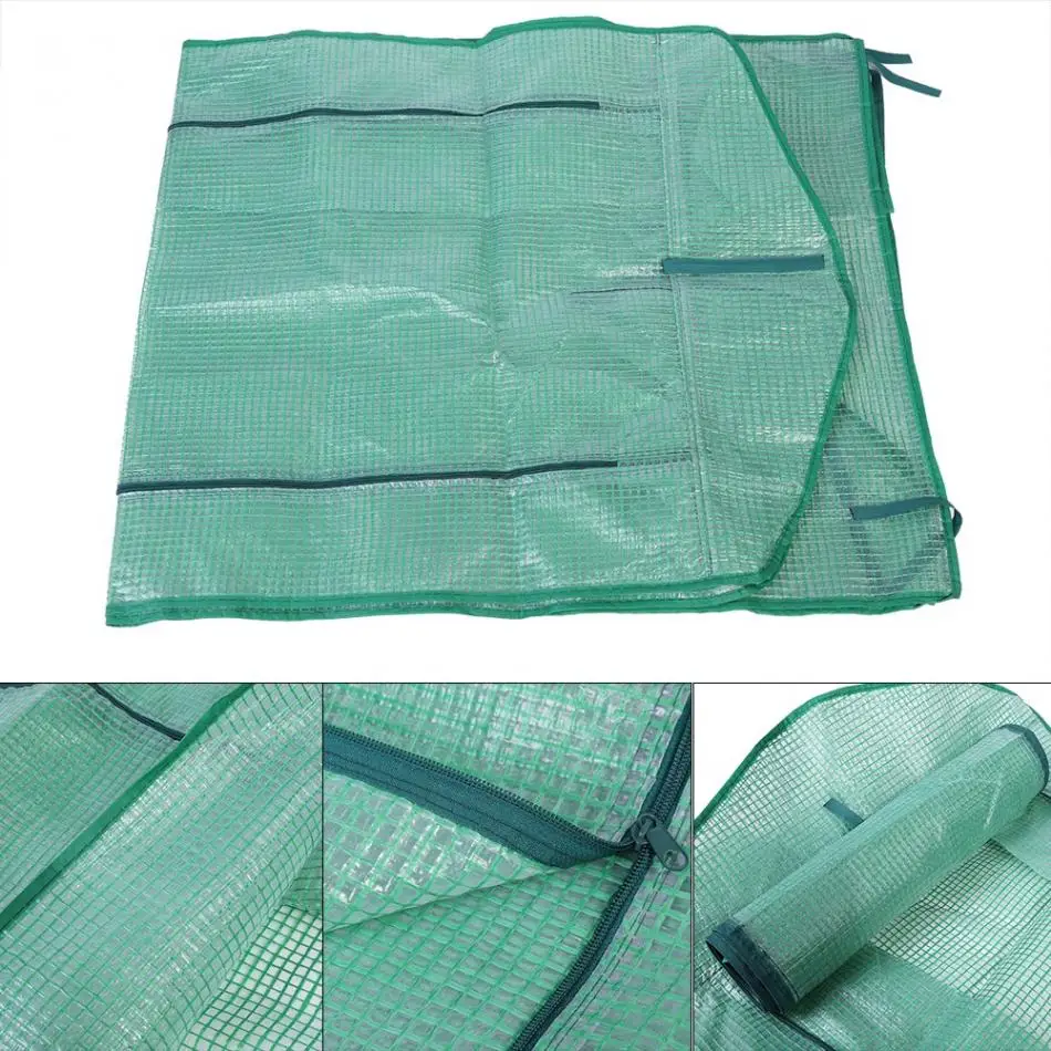 PVC Plastic Portable Waterproof Anti-UV Garden Green House Warm Greenhouse Flower Plants Gardening Outdoor Green S/L