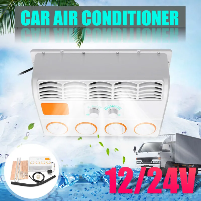 ^*Best Offers Professional 200W 12V/24V DIY Car Air Conditioner Evaporator Wall-mounted Cooling Fan Cooler For Caravan Truck Easy Installation