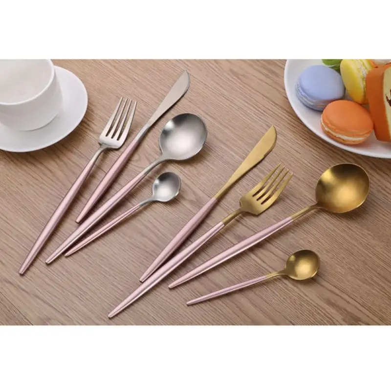 Gilded Tableware Stainless Steel Dinnerware Set Cutlery Kitchen Accessories Household Knife High Quality Dinner Tableware