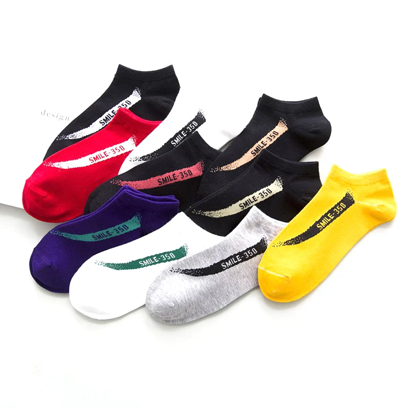 Мужские носки Smile Алфавит кокосовый короткий Цилиндр индивидуальные цветные