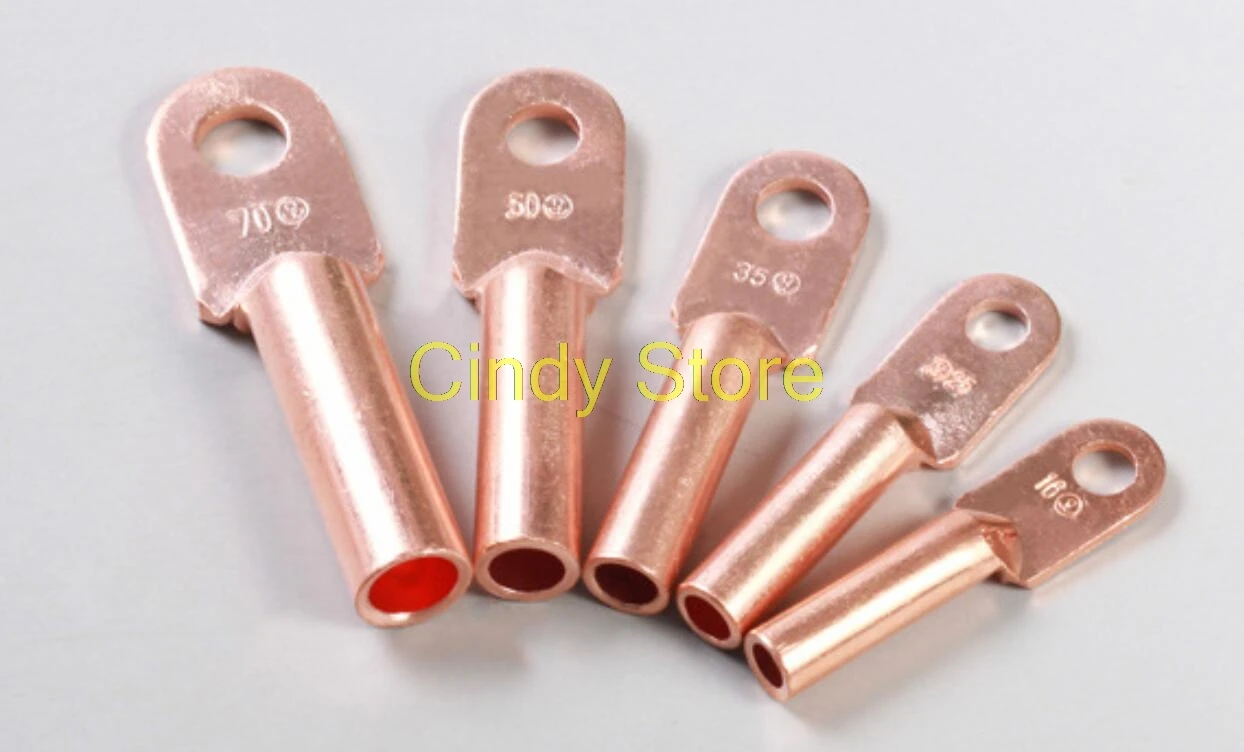 

1PC DT-10 ~DT-400 Tinned Copper Lug Battery Welding Wire Connector Terminal