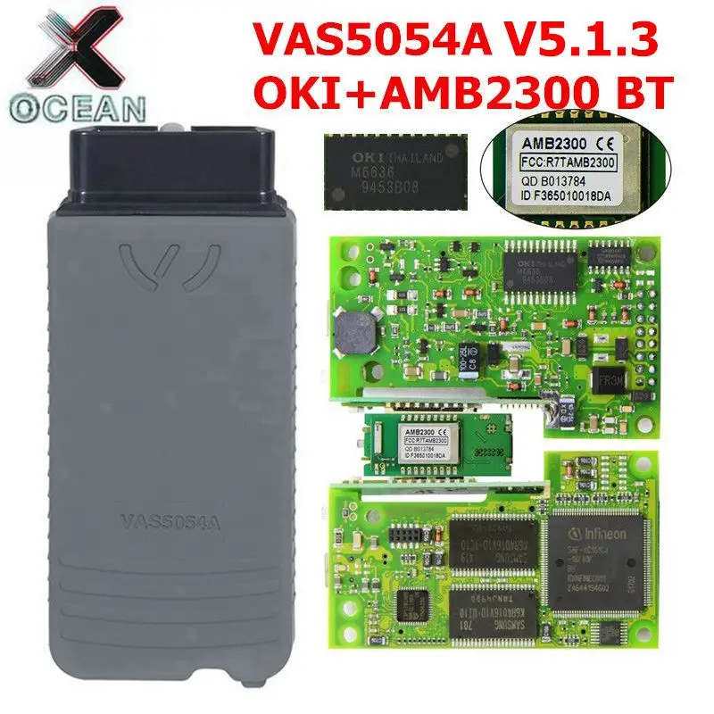 

High Quality VAS5054A OKI Full Chip Keygen VAS5054 Original ODIS V5.1.3 AMB2300 BT VAS 5054A 5.1.3 Support UDS Protocol