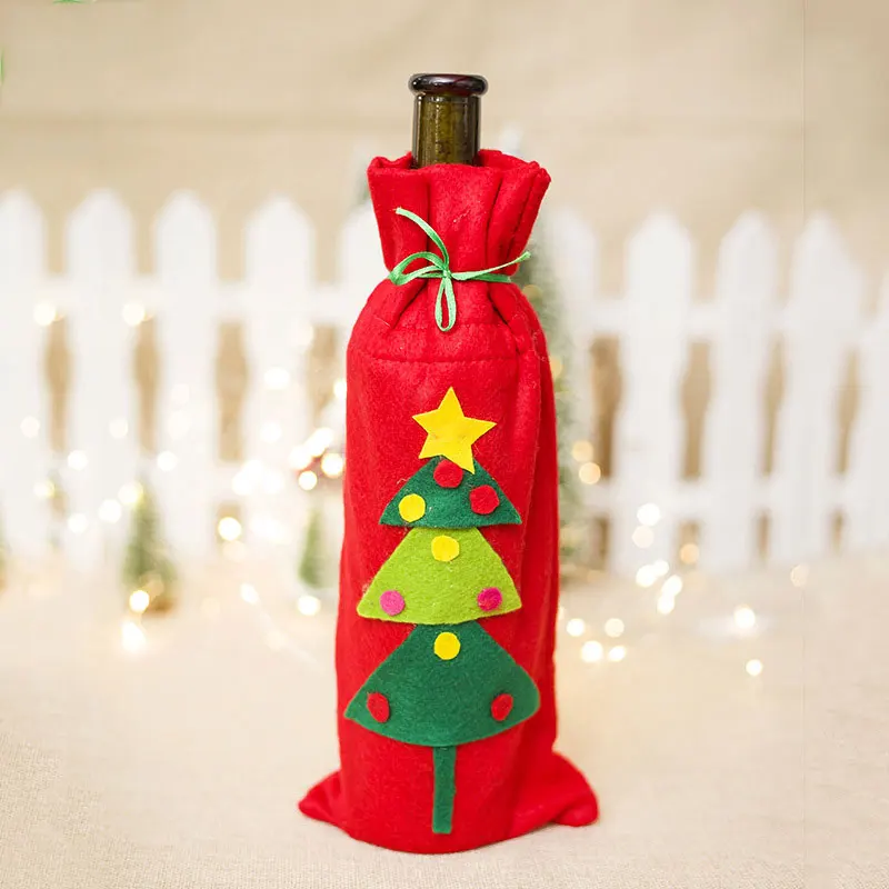 Navidad/Новинка года; Рождественская бутылка для вина; пылезащитный чехол; рождественские украшения для дома; Noel Deco; вечерние праздничные украшения - Цвет: christmas tree