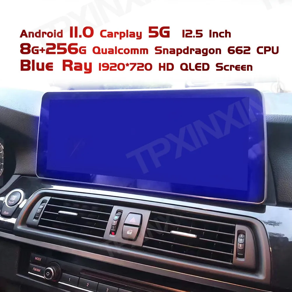 Автомобильный мультимедийный плеер 256G + 8G 12 3 &quotAndroid 11 для BMW 5 серии F10 F11 2009-2016