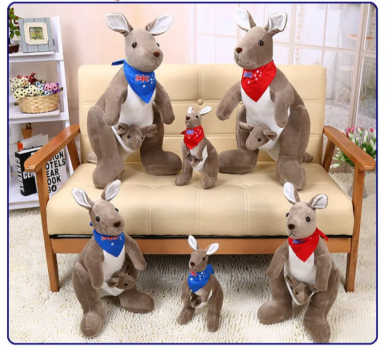 25 см Австралийский мать и ребенок плюшевый кенгуру игрушки милый мягкий плюшевый кукла детские игрушки подарок на день рождения для детей J75