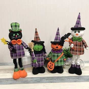 

New Halloween Extendable Standing Doll Toy Halloween Party Supplies Decor Ornaments Gift Halloween Decoration Doll Happy Festiva