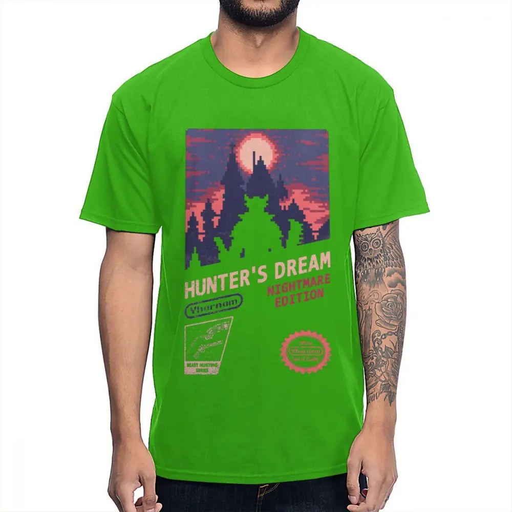 Geek охотников мечта через кровь футболка для мальчиков для отдыха хлопковая футболка с классическим круглым вырезом - Цвет: Зеленый