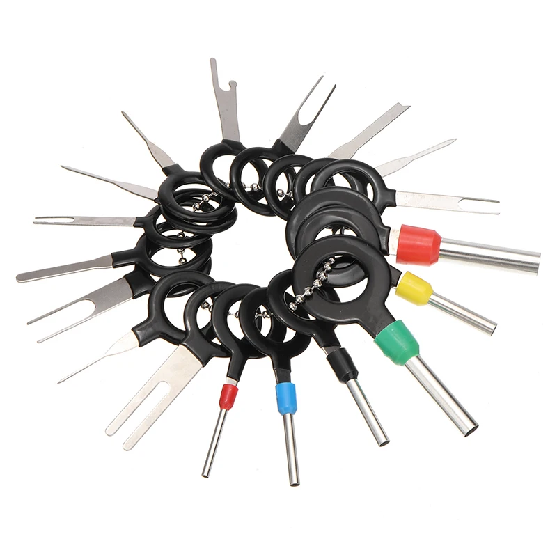 

1 set Car Terminal Removal Kit Wiring Crimp Connector Pin Extractor Puller Terminal Repair Automotive Plug Professional Tools