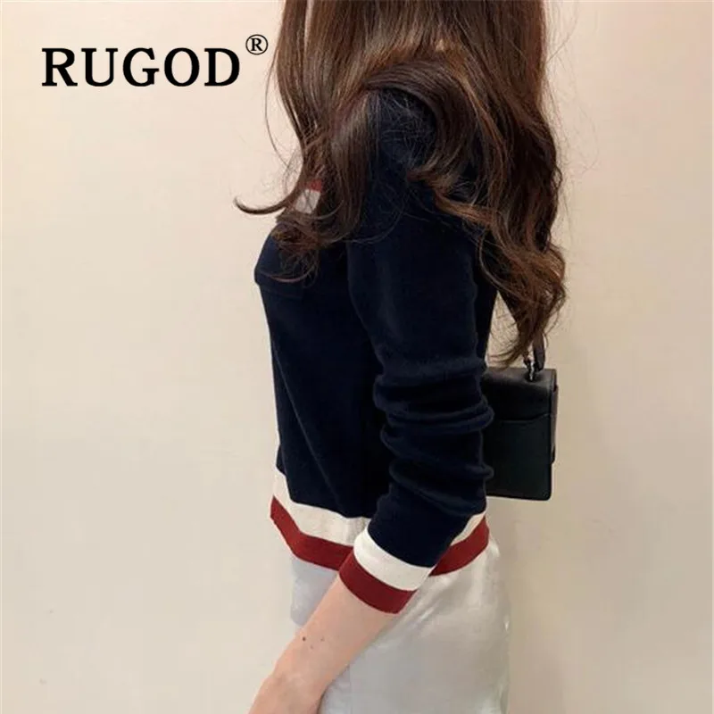RUGOD, новые осенние поступления, корейский винтажный свитер, кардиганы для женщин, Круглый ворот, однобортный, тонкий трикотаж, модные женские пальто