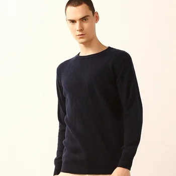 

man sweater casual thick geometric knitwear mens o-neck full sleeves soft cashmere male pullover sweaters