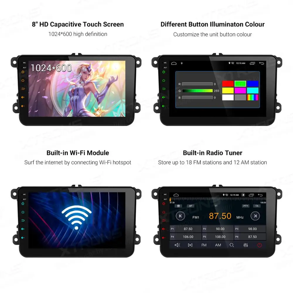 XTRONS " новейший Android встроенный DSP многофункциональный автомобильный стерео подходит для Volkswagen для сиденья для SKODA RCA выход без DVD