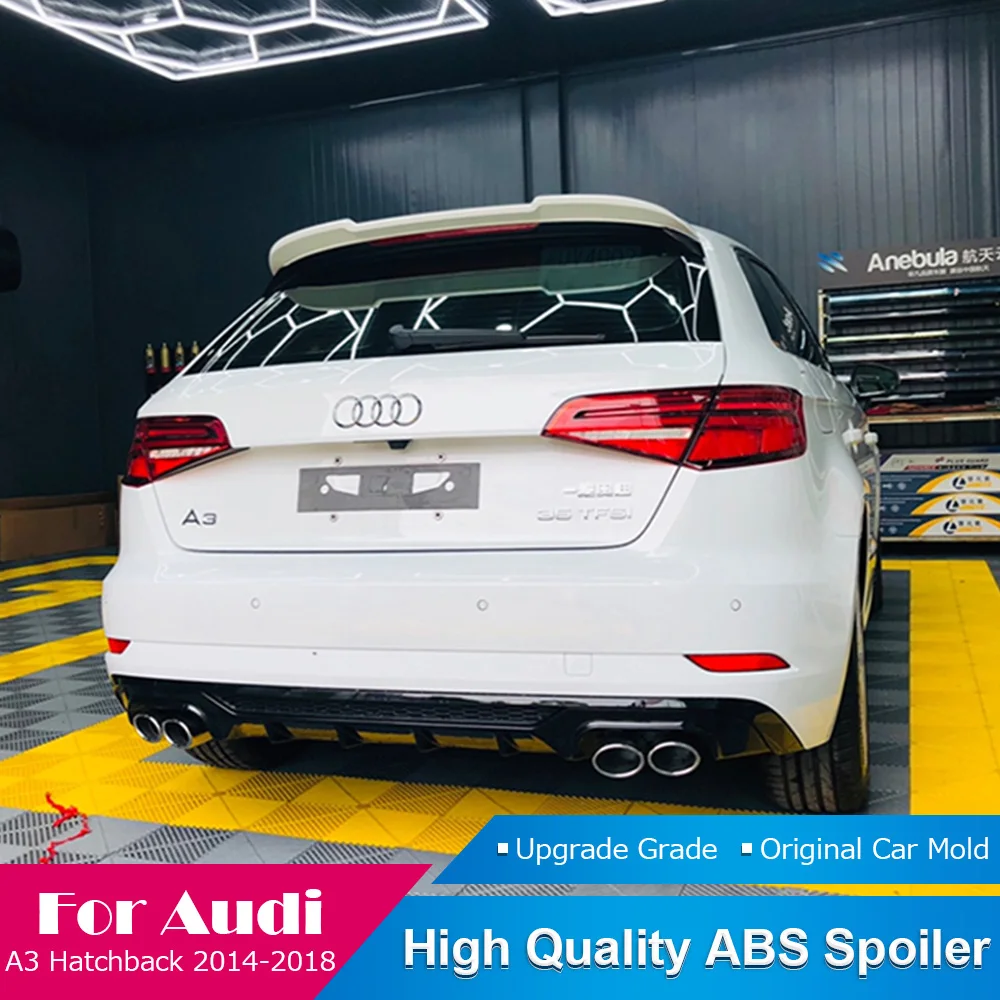 Спойлер AITWATT для хэтчбека Audi A3 черный и белый спойлер из АБС-пластика 2014-2018