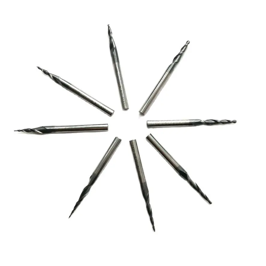 JERRAY Diameter 4mm Shank Tungsten Solid Carbide Tapered Ball Nose End