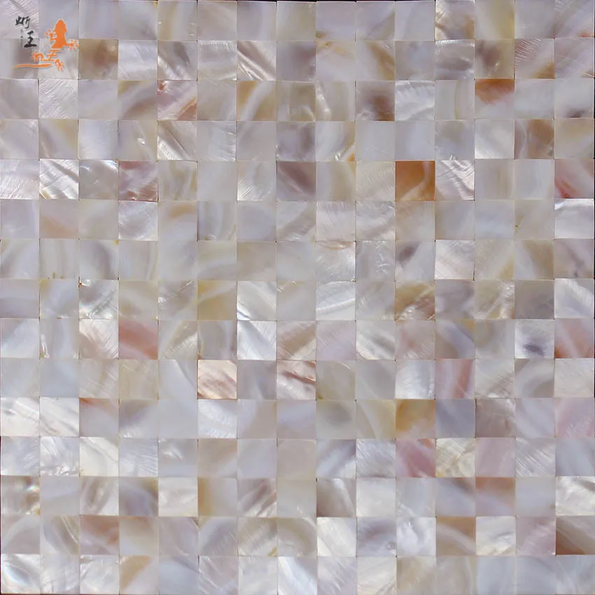 

20MM Natural Color Pink Boutique Close Fight Natural Shell Mosaic Wall Tile Currently Available with Gum Self-Adhesive