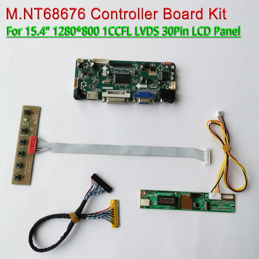 Подходит для CLAA154WB03 CLAA154WB05 CLAA154WB08A 1280*800 VGA DVI LVDS 30Pin 15 4 &quotклавиатура 1CCFL MNT68676 набор