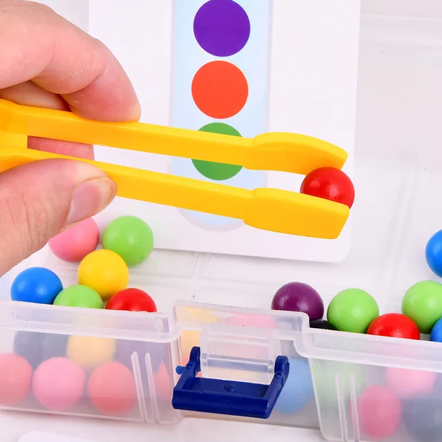 Clip beads test tube toy children logic concentration fine motor training game Montessori teaching aids educational toy for kids 5