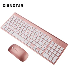 Zienstar Ultra Slim 2,4G Беспроводная клавиатура мышь комбо с usb-приемником для настольного компьютера, компьютера, ноутбука и Smart tv