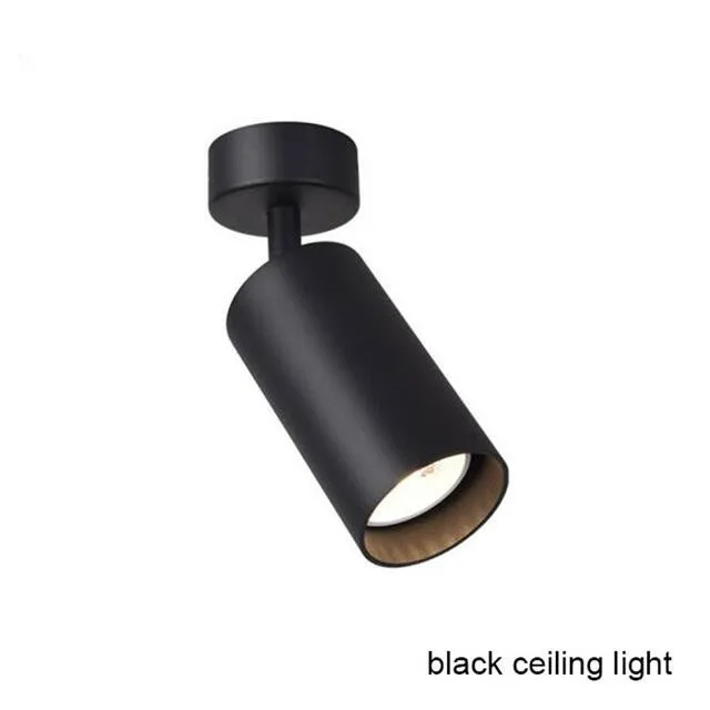 Black Ceiling Light 7 Вт 10 Вт современный светодиодный фонарь GU10 рельс прожекторы лампа светодиодный s передвигаемый светильник точечные светильники Лампа для магазина магазин Шоурум - Испускаемый цвет: Black Ceiling Light