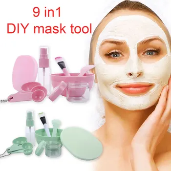 

9PCS/Set DIY Face Mask Makeup Tools Beauty Brush Spoon Stick Bowl Compression maskProfissional Makeup Brush Cosmetics