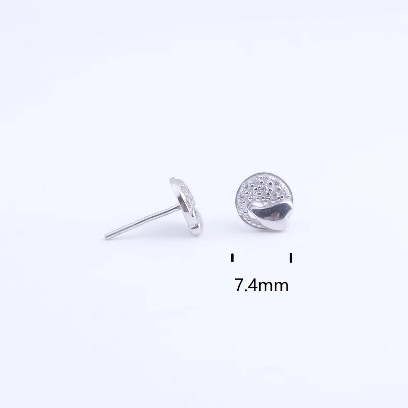 Pekurr Heart Earring 925 Sterling Silver Small Round Circle Heart Stud Earrings For Women Accesories Fashion Jewelry