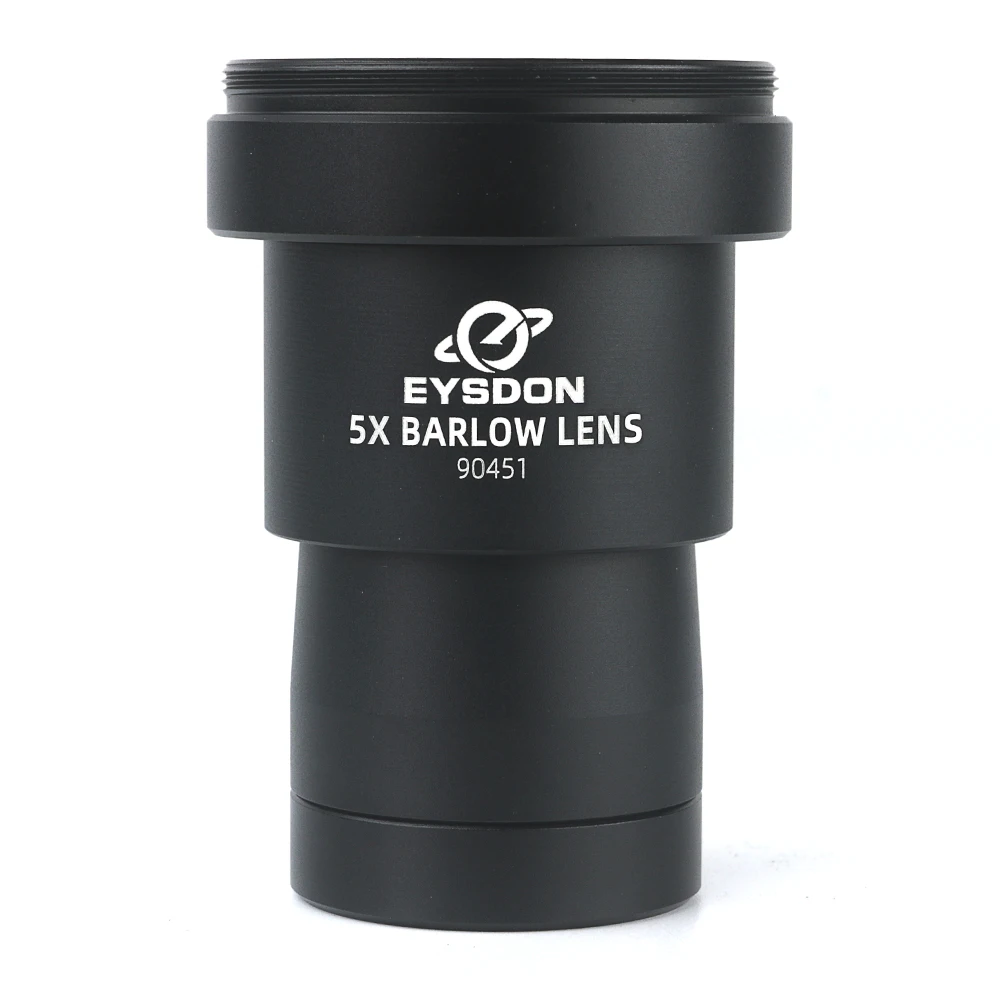 EYSDON 5X Barlow 렌즈 M42 카메라 T2 스레드가있는 천문 망원경 용 1.25 금속 완전 코팅 초점 거리 확장기