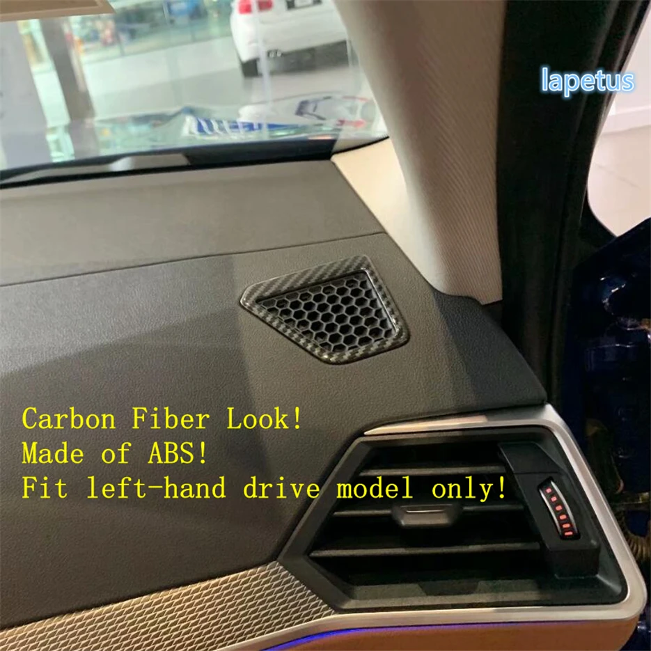 

Lapetus Side Upper Air Condition AC Outlet Vent Decoration Frame Cover Trim Fit For BMW 3 Series G20 2019 2020 Carbon Fiber ABS