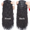 SNOILITE 20'' Water Wave Clip In Topper One Piece Haipiece Black Brown Long Corn Wave Hair Extension Clip In Toupee For Women ► Photo 2/6