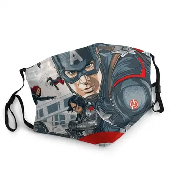 

Captain America Unisex Non-Disposable Mouth Face Mask Pattern Anti Dust Protection Mask Mouth Muffle