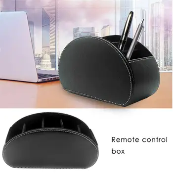 

2019 New Leather Remote Control Holder Simple and Stylish Waterproof Living Room Office Storage Box