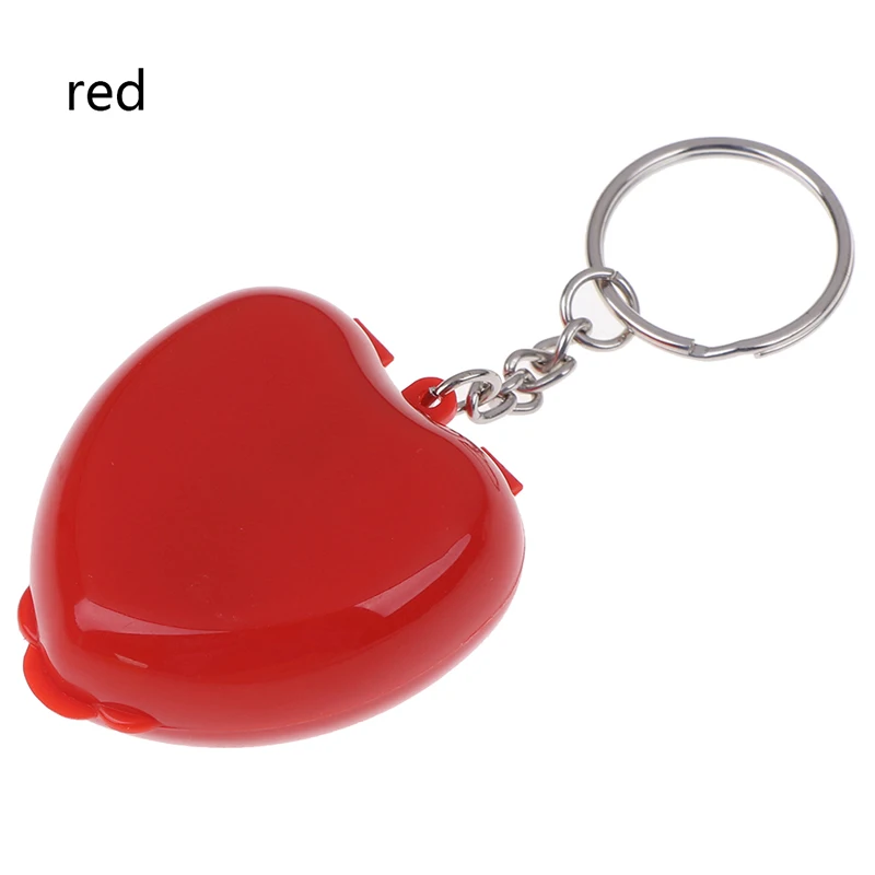 Маска для реаниматора CPR с односторонним брелком для ключей в форме сердца набор для первой помощи - Цвет: Красный