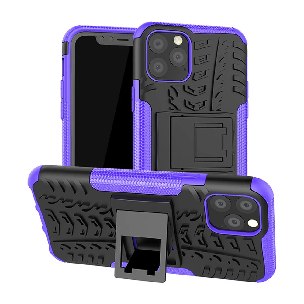 For Iphone 11 PRO MAX  scratch-resistant Shockproof Phone Case Luxury Hard Matte Cover with kick stand  High Quality Phone Case