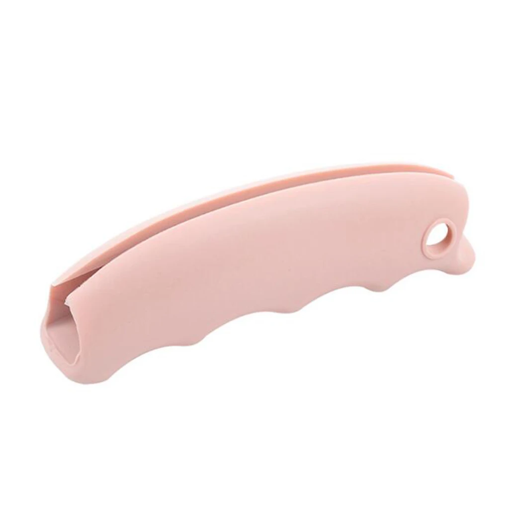 2pcs Silicone Bag Lifter Handle Convenient Bag Carrier Shopping Vegetable Basket Carry Tool Effort-saving Handle Lift - Цвет: Pink