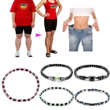 1 шт. потеря веса круглый черный камень магнитной терапии ножной браслет для здоровья Магнитный гематит растягиваемый браслет на ногу для мужчин и женщин ювелирные изделия