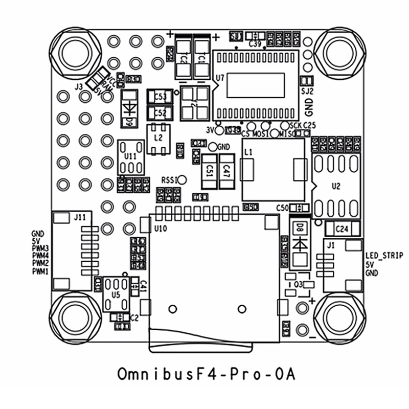 Betaflight F4 V2 PRO плата контроллера полета W/Baro Встроенный OSD с блоком питания для RC FPV Mini Racing Drone
