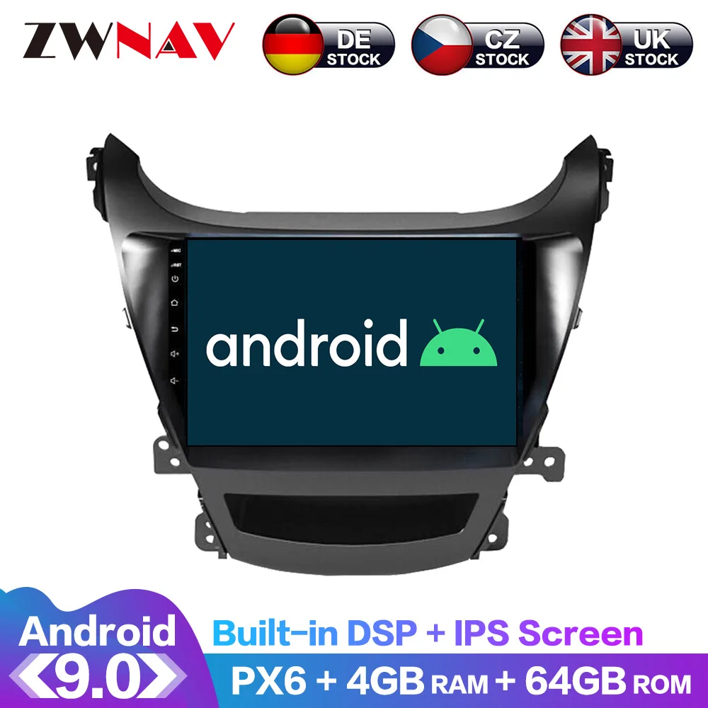 

Android 9.0 4+64G DSP Radio Car DVD Player GPS navigation For Hyundai Elantra 2014 2015 2016 Head Unit Multimedia Tape Recorder
