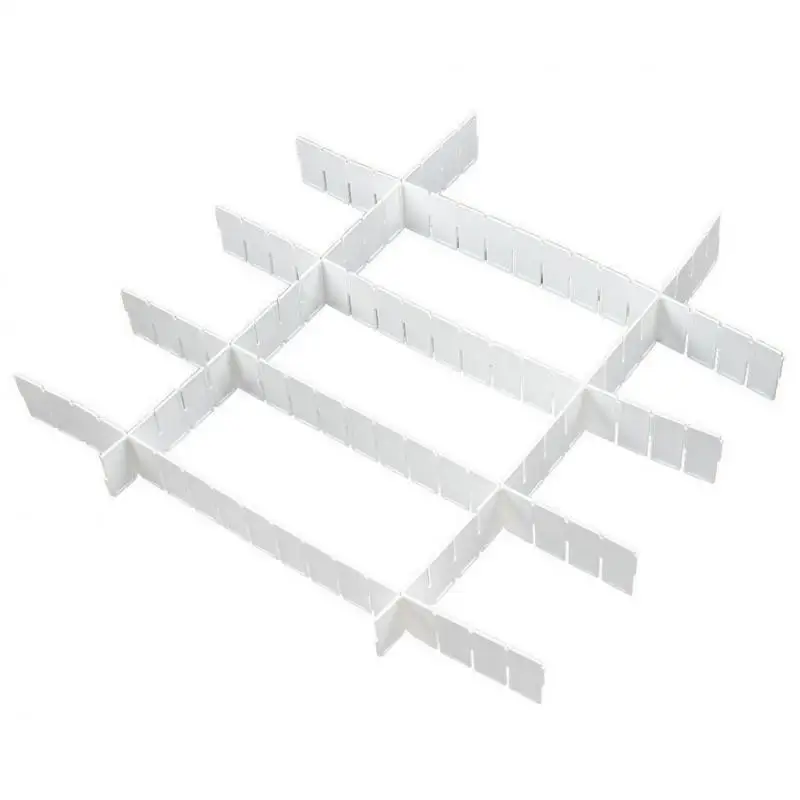 Set Of 6 DIY Grid Drawer Divider Household Necessity Drawer Home Storage Organzier Clapboard Divider Underwear Organzier