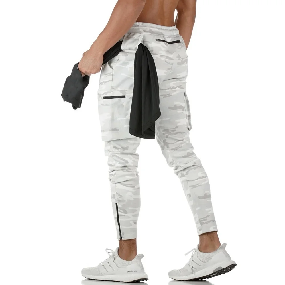 Camo Joggers Pants Men Autumn Running 