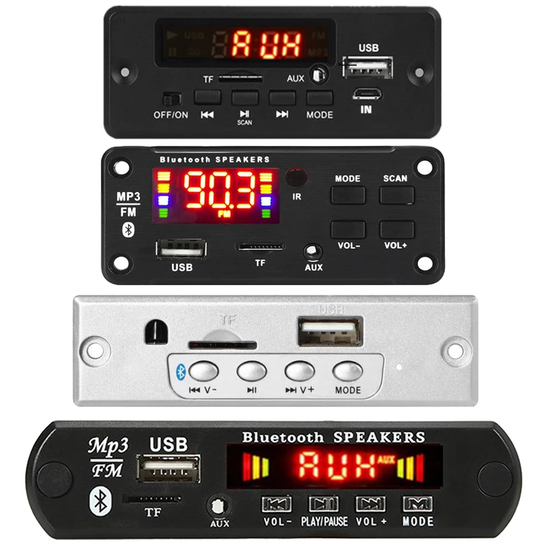 Автомобильный MP3 FM-радиоприемник Bluetooth 5 0 декодер плата 6 В-12 в 2*25 Вт усилитель