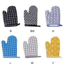 Кухонные печатные хлебопекарные рукавицы портативные микроволновые печи изолированные перчатки барбекю анти-обжигающие перчатки AXIR