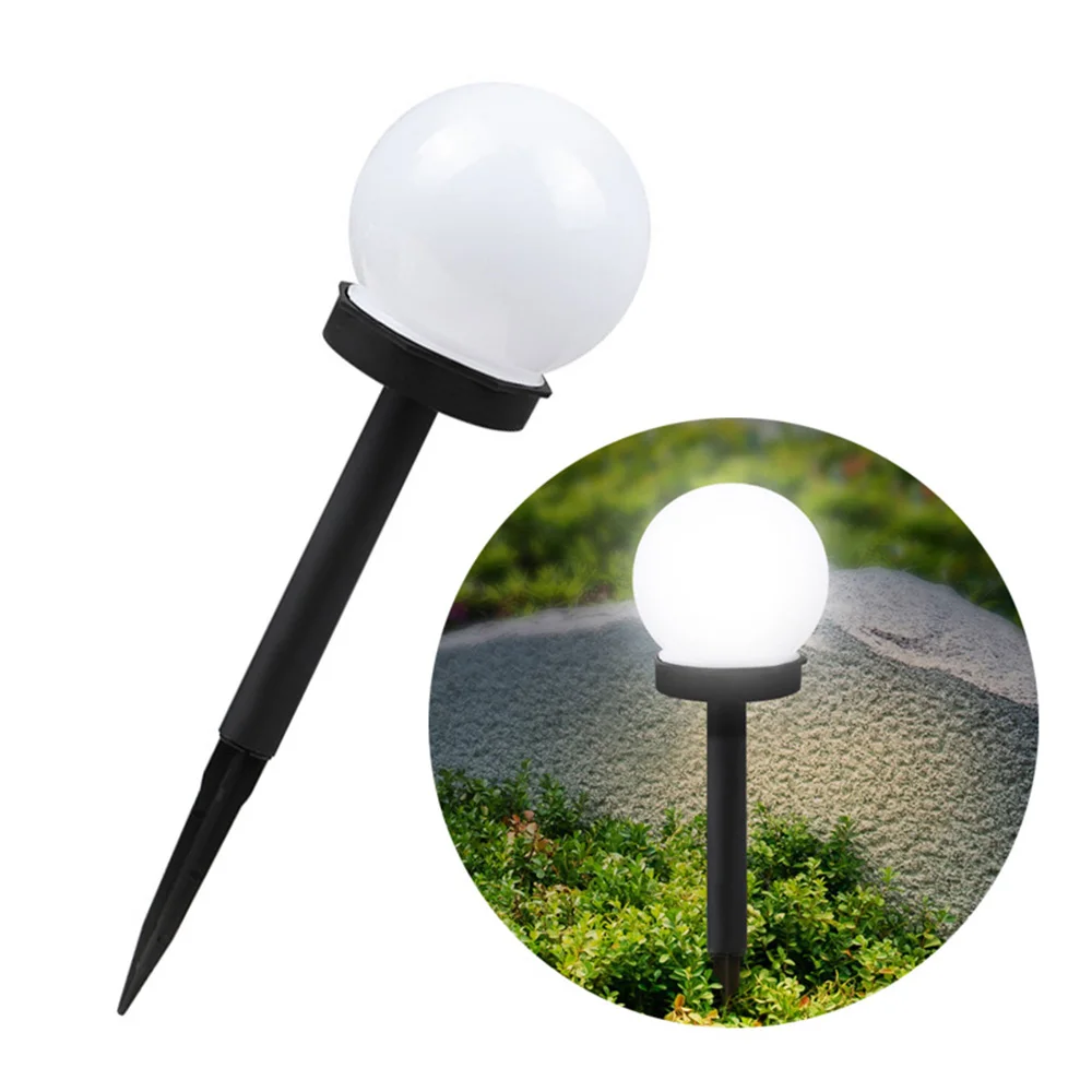 

Solar Garden Light LED Street Light Outdoor Lawn Terrace Round 2 Pieces Energy Saving