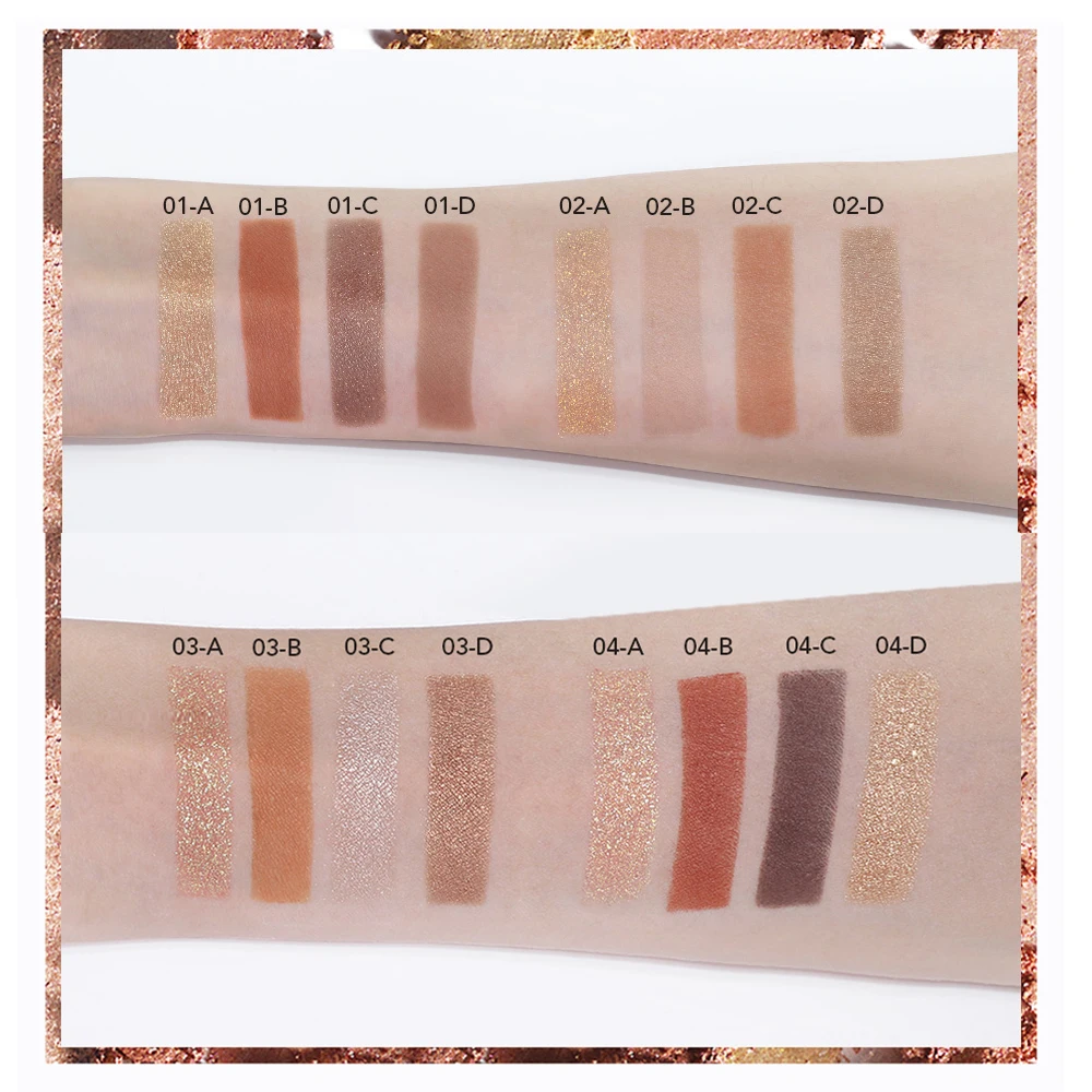 O.TWO.O 4pcs/set Eyeshadow Pallete Matt Shinning Giliter Waterproof Pigment Shimmer Eye Shadow Pallete Powder Cosmetic Tool O.TWO.O 4pcs/set Eyeshadow Pallete Matt Shinning Giliter Waterproof Pigment Shimmer Eye Shadow Pallete Powder Cosmetic Tool