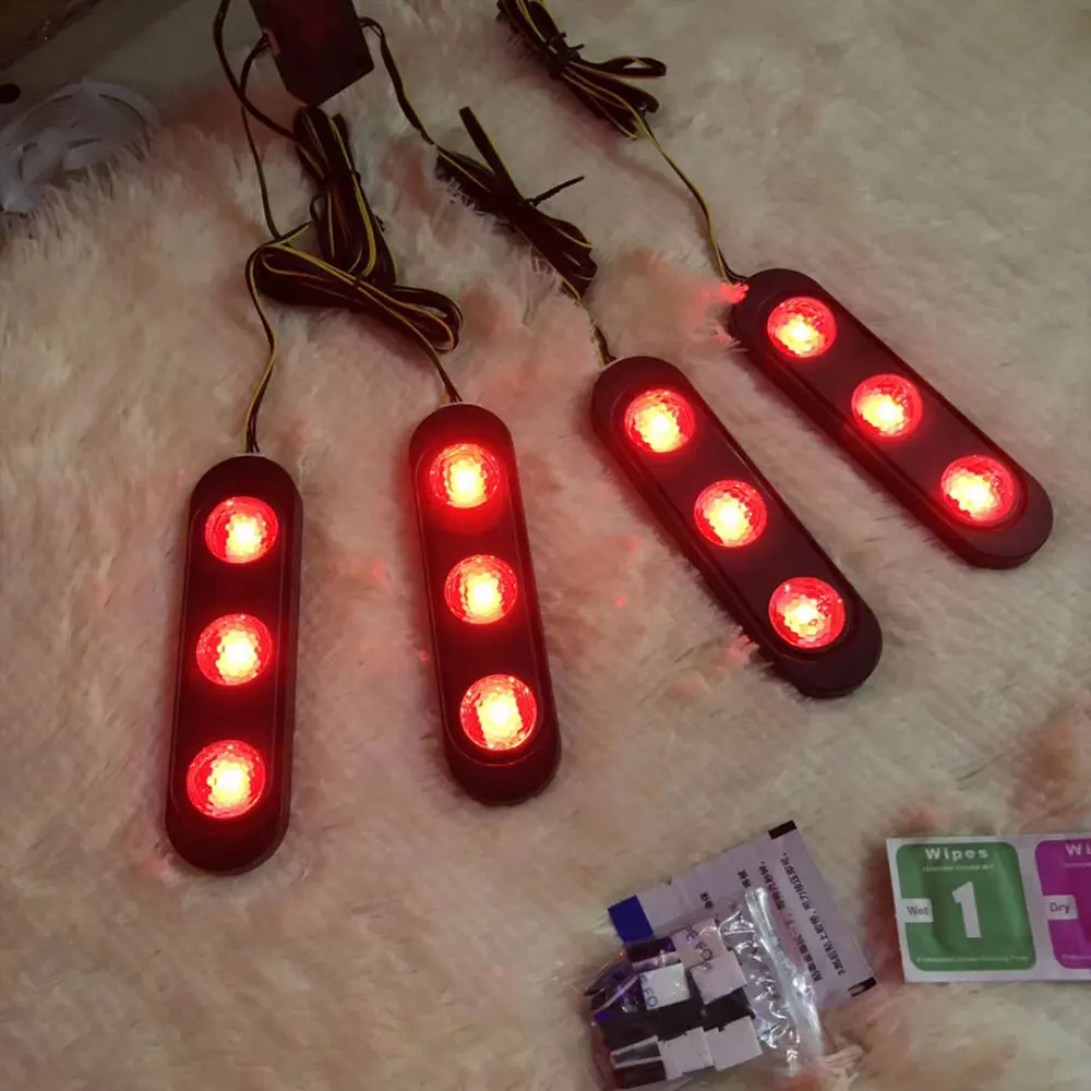 Атмосферное освещение автомобиля светодиодный лампы украшения 1 привод 4 RGB SMD5050 беспроводной USB лампы автомобиля декоративный свет