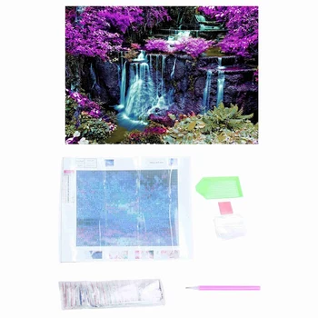 

2 Set 5D DIY Diamond Painting Scenery Diamond Rhinestone Embroidery Cross Stitch Home Decor Gift, 20X25Cm Love the Sky & 30X25Cm