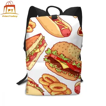 

Hamburger Backpack Hamburger Backpacks Pattern Multi Function Bag Teen Shopper Men's - Women's Trending Bags